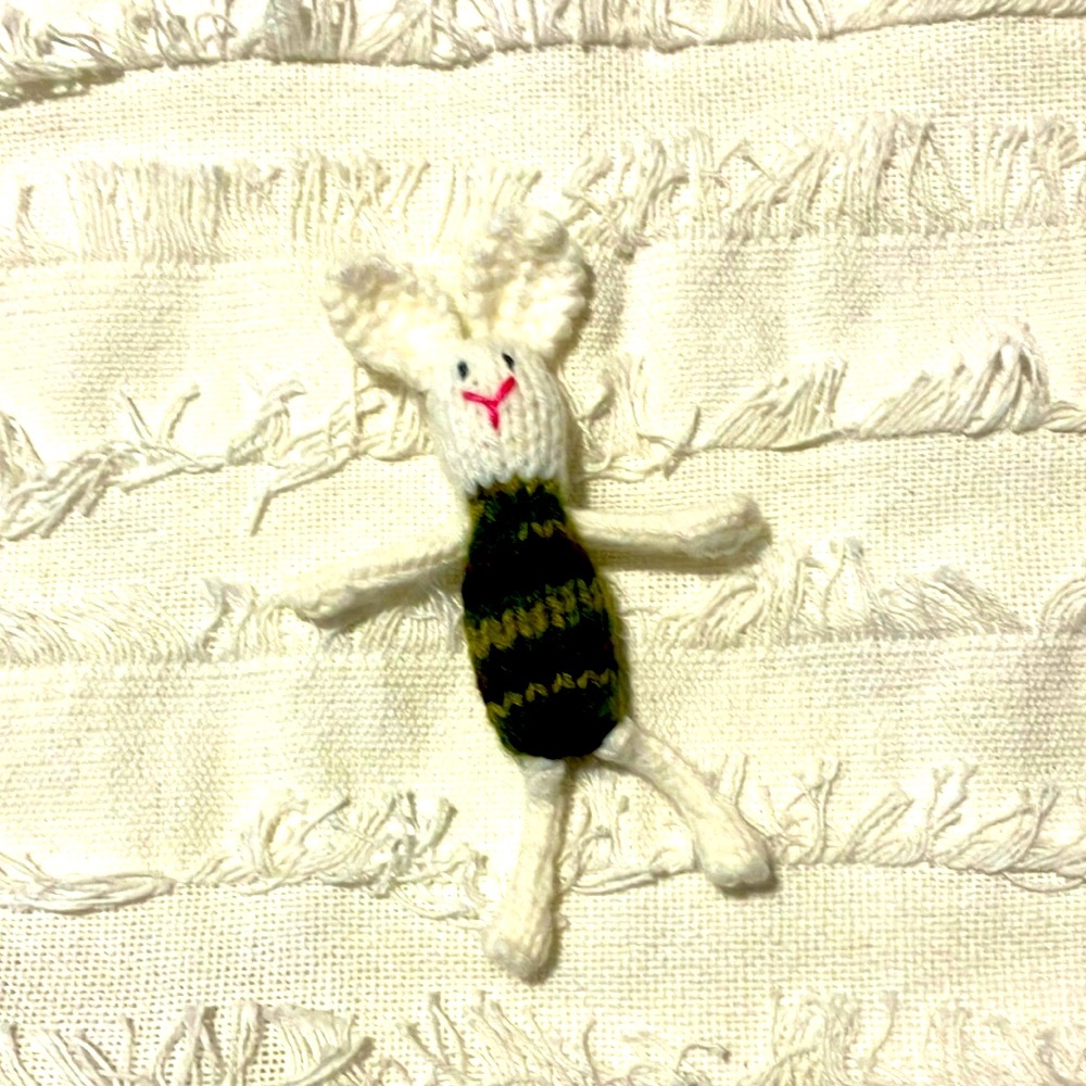 New Super Cute Handmade Knit Mini Camo Bunny